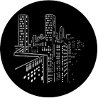 Gobo ROSCO DHA 77443 Skyscrapers - Taille A (100 mm)