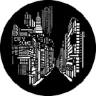 Gobo GAM n° 902 Night City - Taille A (100 mm)