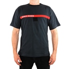 Tee-shirt anthracite bande rouge brodée SECURITE INCENDIE - Taille L