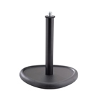 Pied de table noir avec bague anti-vibration en caoutchouc 23230 K&M