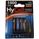 Lot de 4 piles rechargeables LR03 AAA 800mAh Hycell