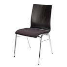 Chaise polyvalente et design noire revêtement tissu empilable K&M