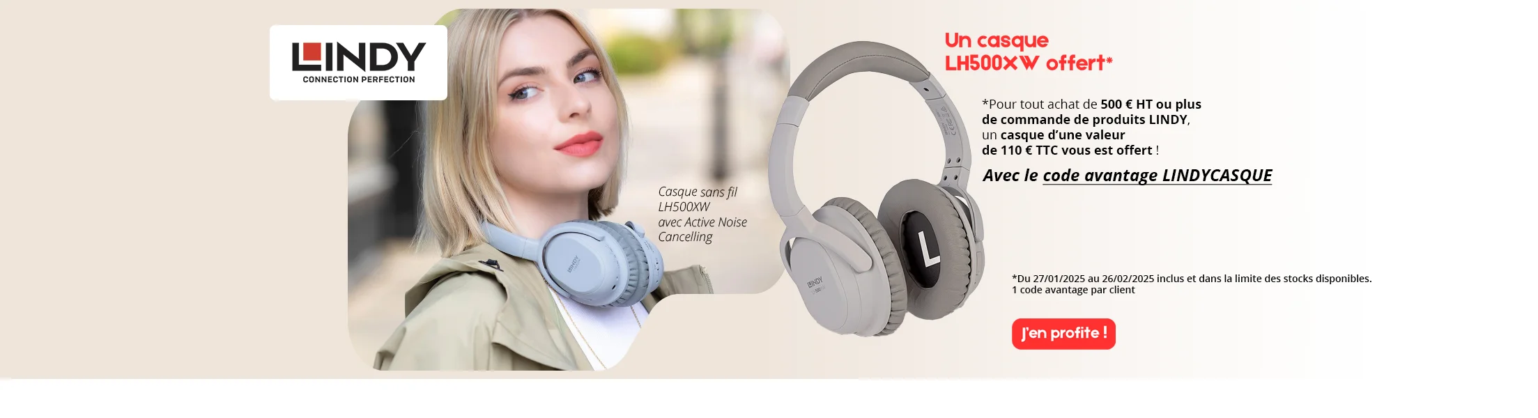 Lindy casque offert