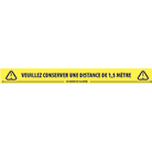 ADHESIF-DISTANCE-Ruban adhésif PVC Distanciation Sociale - 50mm x 50m Noir/Jaune
