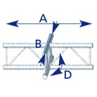 AEX41V-Angle 4 départs, 2D, horizontal pour série EX290, couleur ALU ASD