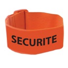 BRASSARD-SECU-Brassard 100% polyester orange réglable sur Velcro - SECURITE