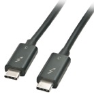 CA-THUNDER3-2-Cordon Thunderbolt 3 USB 3.1 type C mâle/mâle - Long. : 2m - Noir