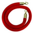 CORDE-2-R-Corde de guidage pour poteau à corde velours - Long : 2m - Rouge