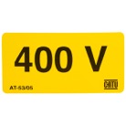 ETIQ-400V-Etiquette adhésive en PVC, résistant aux UV - 400V - jaune