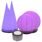 KIT-5OBJETSNYLONS-Kit de 5 objets nylon (1,50 à 6,00m) + socle ventilateur / LED ASTERA