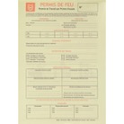 PERMIS-FEU-Liasse de 50 formulaires (3ex) de permis de feu - format A4