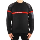 PULL-SSIAP-M-Pull anthracite bande rouge brodée SECURITE INCENDIE - Taille M