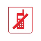 SIGNAL-NOPHONE-Drapeau de signalisation éclairé (leds) - Téléphone interdit - rouge