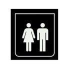SIGNAL-WC3-Drapeau de signalisation éclairé (leds) - Toilettes H/F - blanc