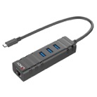USBC-ETHERNET-USB3-Adaptateur USB 3.1 type C mâle - Ethernet Gigabit RJ45 et 3 USB 3.0