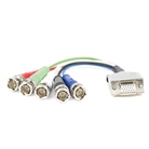 Adaptateur SUB-D HD 15 pôles femelle - RGBHV en BNC mâle - Long. 20cm