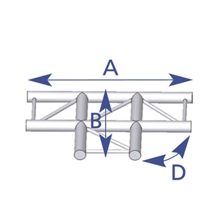 Angle 3 départs à plat, 2D, horizontal, pour série EX290, couleur NOIR