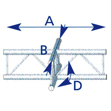 Angle 4 départs, 2D, horizontal pour série EX290, couleur ALU ASD