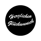 Gobo ROSCO DHA 78015 Herzlichen Glückwunsch - Taille A (100 mm)