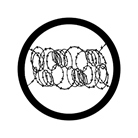 Gobo ROSCO DHA 78031 Barbed wire 2 - Taille A (100 mm)