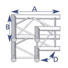 Angle 2 départs, horizontal ou vertical, pour série SZ290 couleur NOIR