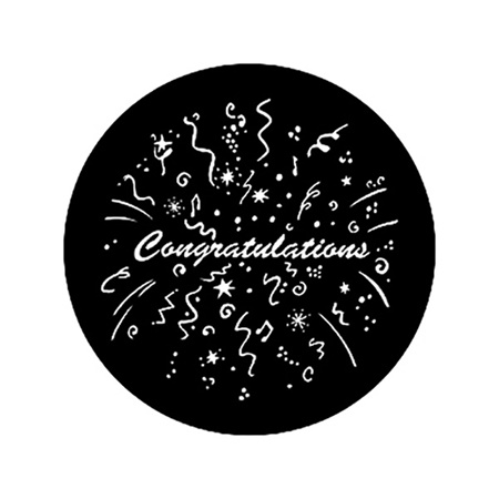 Gobo ROSCO DHA 77984 Congratulations - Taille B (86 mm)