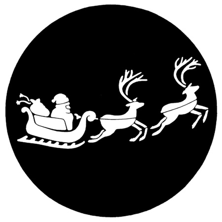 Gobo GAM 828 Santas's sleigh - Taille A (100 mm)