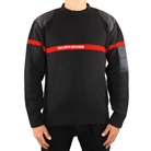 Pull anthracite bande rouge brodée SECURITE INCENDIE - Taille XXL