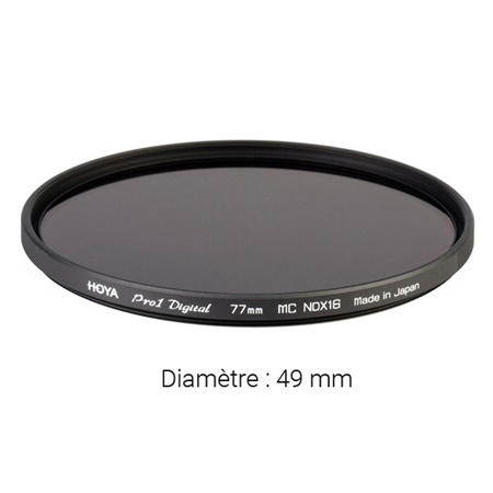 Filtre gris neutre HOYA Neutral Density Pro ND16 - Diamètre : 49mm