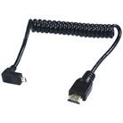 Cordon spiralé HDMI mâle - Micro HDMI coudé mâle ATOMOS - 30cm