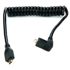 Cordon spiralé Micro HDMI mâle - Micro HDMI coudé mâle ATOMOS - 30cm