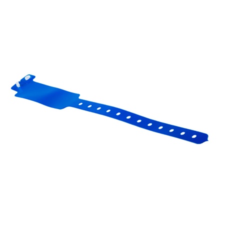 Bracelet large d'identification vinyle XL 25cm x 25mm bleu fluo