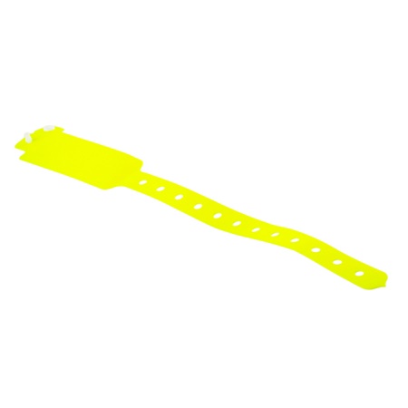 Bracelet large d'identification vinyle XL 25cm x 25mm jaune fluo