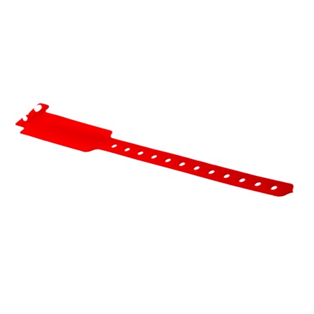 Bracelet large d'identification vinyle XL 25cm x 25mm rouge fluo