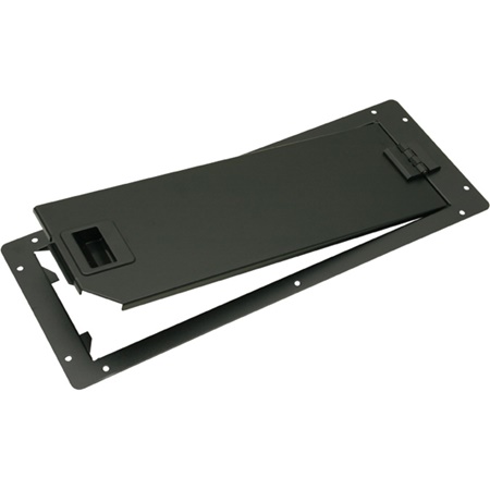 Porte pour rack 19 - loquet en plastique noir - Dim : 42 x 16cm