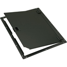 Porte pour rack 19 - loquet en plastique noir - Dim : 42 x 50cm