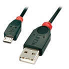 Cordon USB 2.0 A/Micro-B LINDY - Longueur : 5m - Noir