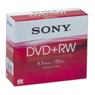 Lot de 5 DVD+RW SONY réenregistrable 4,7Go / Boite ''Slim Case'' - 4x