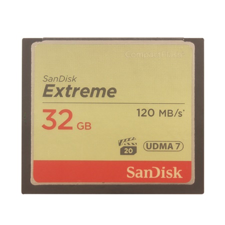 Carte mémoire SANDISK CompactFlash Extreme - 32Go - 120 / 85 Mb/sec