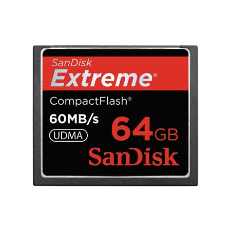Carte mémoire SANDISK CompactFlash Extreme - 64Go - 120 / 85 Mb/sec