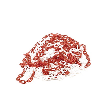Chaîne de guidage en plastique rouge/blanc - 25m