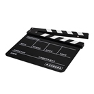 Clap de cinéma noir type ardoise - Surface inscriptible : 30x24,5cm