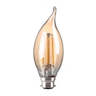 Lampe LED flamme soufflée ambrée 4W B22 2700K 420lm 20000H - KOSNIC