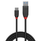 Cordon USB 3.2 Gen 2 Type-C/A LINDY - Longueur : 50cm - Noir