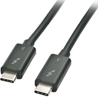 Cordon Thunderbolt 3 USB type C mâle/mâle - Long. : 1m - Noir LINDY