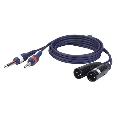 Cordon économique DAP Audio 2 XLR mâle - 2 Jack 6,35mm - 1,5m