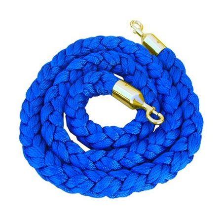 Corde de guidage tressée pour poteau à corde - Long : 2m - Bleu
