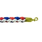 Corde de guidage tressée pour poteau à corde Long: 2m Bleu/Blanc/Rouge