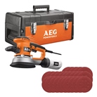 Ponceuse excentrique filaire 125mm + 25 abrasifs - en sac - AEG