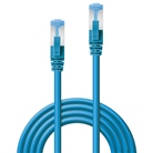 Cordon de patch Ethernet CAT. 6a S/FTP LSZH LINDY - 50cm - Bleu